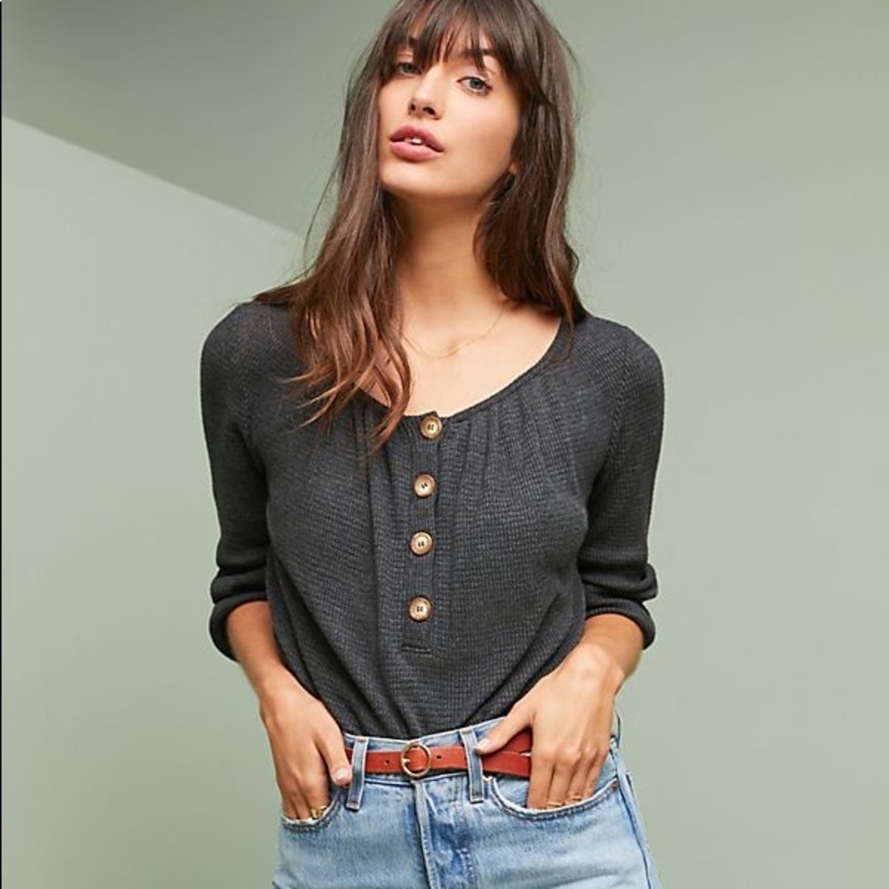 t.la Ithaca grey henley top small